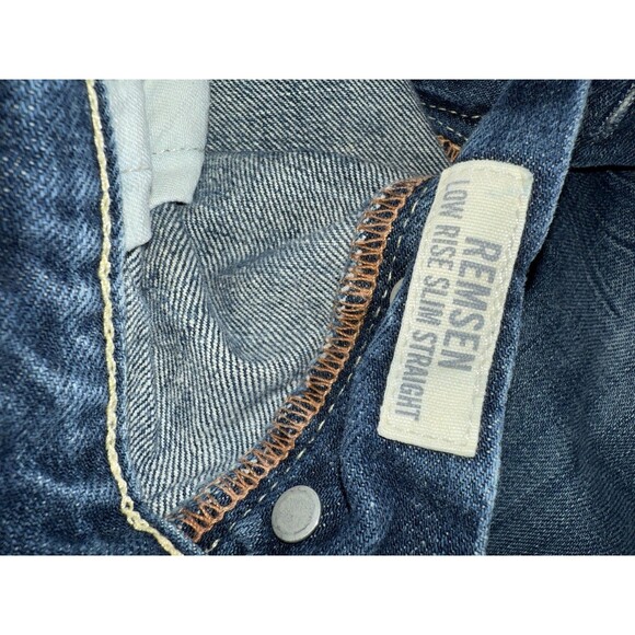 Abercrombie & Fitch Jeans Mens 34x32 Remsen Low Rise Slim Straight Distressed - Picture 7 of 10